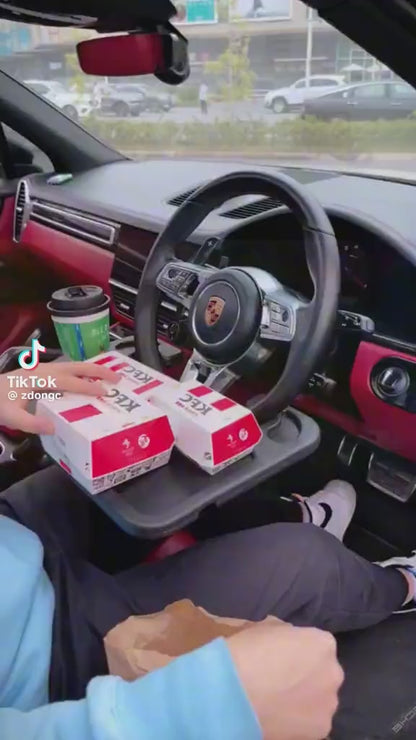 steering wheel card tray car